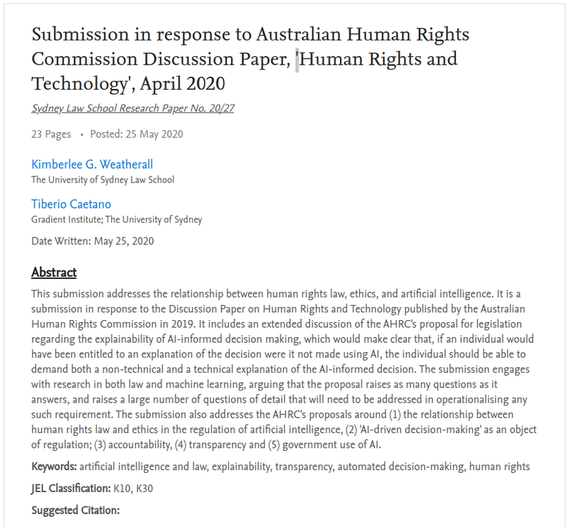 Cover of AHRC submission paper