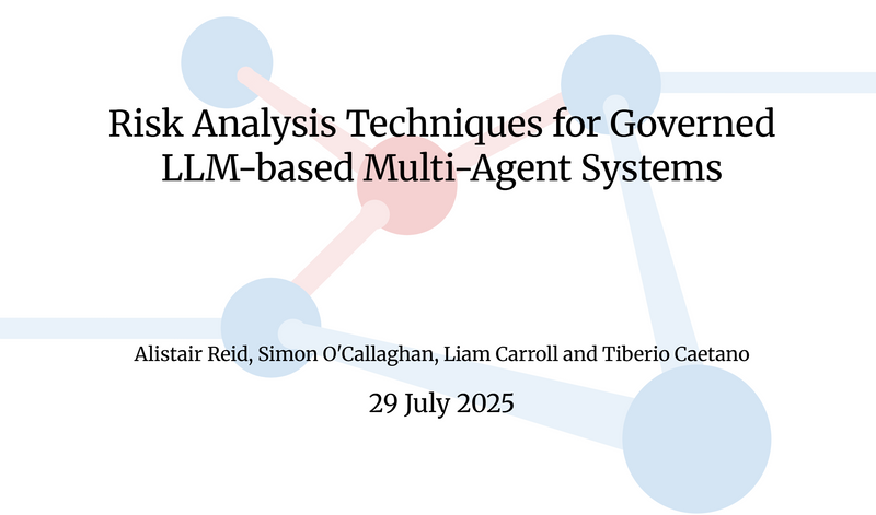 Screenshot of Gradient Institute's report on Risk Analysis Techniques for Governed LLM-based Multi-Agent Systems