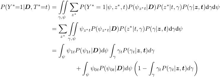 Equations expanding Bayes Rule